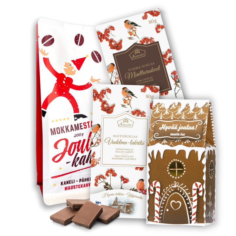 Joulukahvi, -tee ja -suklaat